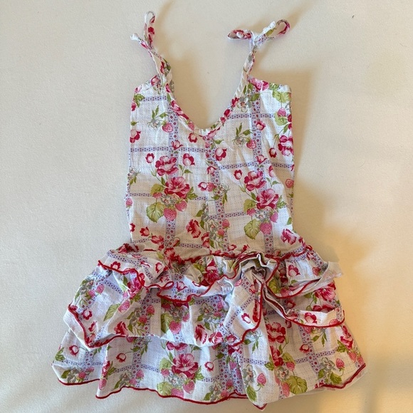 Tralala Floral Ruffle Dress With Tie Straps - Picture 7 of 7